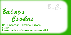 balazs csokas business card